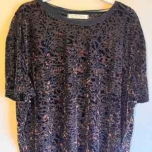 FREE PEOPLE velvet black shirt